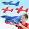 Flugzeug Spielzeug Styroporflieger Wurfgleiter mit Pistole Kinder Jungen Mädchen Kinderspielzeug ab 3 4 5 6 7 8 9 10 Jahre, Outdoor Draußen Garten Interaktives Spiele Ostern Geburtstag Geschenke
