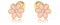 Made by Nami Boucles d'oreilles fleurs en acier inoxydable plaqué or cadeaux pour femmes bijoux imperméables, Acier inoxydable