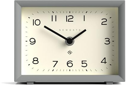 NEWGATE® Henry Schreibtisch Uhr | Zeitgenössisches rechteckiges Design | Posh grau | Leicht lesbare nunber | Moderner Stil für Schreibtisch, tischplatte, Regal oder nachttisch