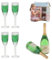 Miniatur Wein Flaschen,Champagner Flasche und Weinglas,6 Stück 1:12 Puppenhaus Zubehör,2 Wein Flaschen,Miniatur Glasflaschen 4 Weinglas,1/12 Puppenhaus Deko,Simulation Besteck für Puppen