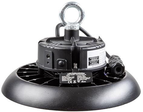 illumitec 4 Stück LED Hallenstrahler 150W UFO High Bay, 185 lm/W, 5000K | Tageslichtweiß, Abstrahlwinkel 90°, mit PHILIPS Netzteil dimmbar 1-10V, für Industrie Lager & Werkstatt, 5 Jahre Garantie