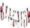 2 Pezzi Halloween Coltelli Striscioni, Decorazioni Horror Insanguinate Banner, Addobbi per Esterno, Interno, Giardino, Porta, Festa