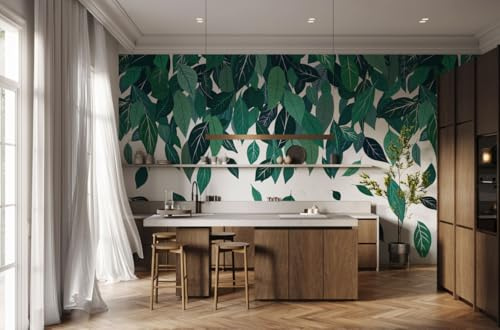 Komar Vlies Fototapete - Eukalyptus - Größe 350 x 250 cm - Tapete, Wanddekoration, Wohnzimmer, Schlafzimmer, Büro