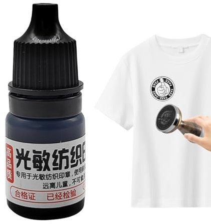 Siebdruckfarbe, Siebdruckfarbe - Lichtempfindliche Textiltinte 5 ml - Wasserdichte Stoffblockdrucktinte für Heimdekoration, haftet auf Baumwolle, l