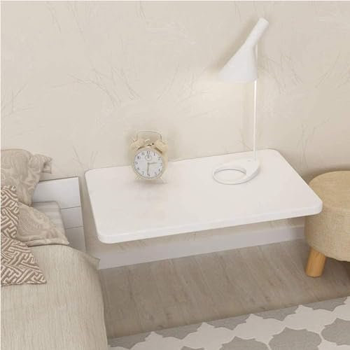 SGKOMN An der Wand montierter weißer Klapptisch, Kleiner hölzerner Küchen-Esstisch, Erweiterung für Kindertisch, Klapphalterung kann getragen Werden(OneColor 120x30)