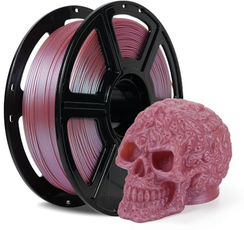 FLASHFORGE 3D Printer Filament Chameleon PLA Color Shift Filament 1.75mm, Changes Color with Light and Angles, 1KG Spool (2.2lbs), Dimensional Accuracy +/- 0.02mm for FDM 3D Printers (Rose Quartz)