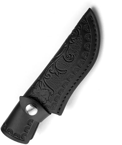 Messerscheide,Leder Messerholster,Gürtelschnalle Messerscheide,18,5cm Lederscheide Messertasche Fixed Blade Taschen Messer Scheide,EDC Werkzeuge Messer Holster Jagdmesser Küchenmesserhalter (Schwarz)