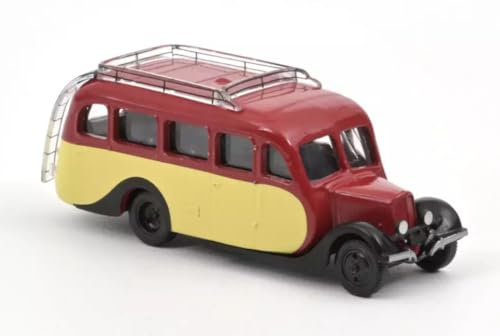 OPO 10 - Auto in Miniatura Compatibile con Citroën U23 Autocar 1947 Rosso e Giallo Ho Scala 1:87 Norev - 191099