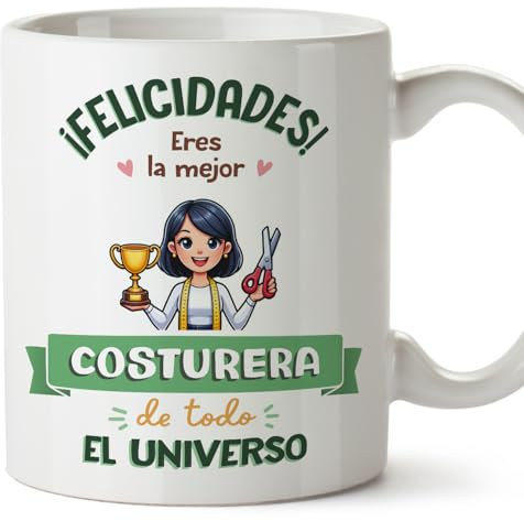 MUGFFINS Tazas para COSTURERA mujer - En Español - Mejor Universo Trofeo - 11 oz / 330 ml - Regalo original y divertido