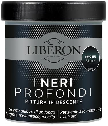 Libéron - Les Noirs Profonds - Peinture Irisée - Noir Bleu Brillant - 0,5 L
