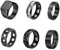 GUSXPPD 6 Stück Edelstahl Herren Ringe Schwarz Matt Poliert Band Ringe Flaschenöffner Ring Ehering Verlobungsringe Vintage Biker Ring Verlobungsringe für Herren Männer (11)