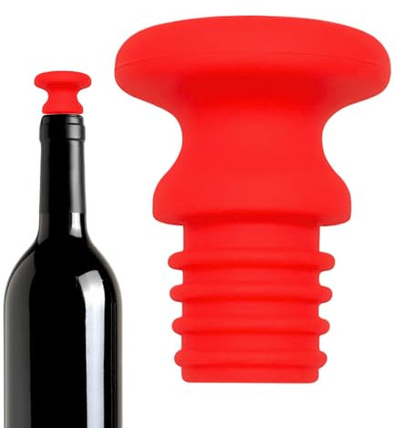 Silicone Wine Seal Stopper, Flessibile Cork Sealer, Food Grade Bottle Lid for Wine, Champagne, Liquor, Soda, Bar, Kitchen, Business, Compleanno, Sturdy Beverage Preservation