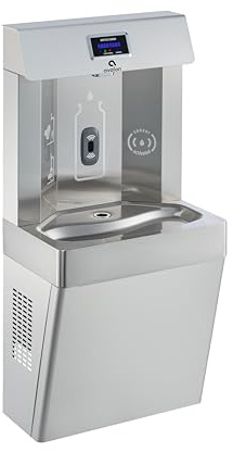 Avalon Wall Mounted Water Fountain with Bottle Filling Station, High Capacity Cooling, Sensor Dispensing, Self Cleaning, Digital Bottle Counter Display, Dual Filtration, ADA Compliant