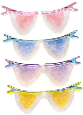 FRCOLOR 8 Stück Teiliges Katzenohren Haarspangen Süßes Design Langlebiges Material für Halloween Party Geburtstag Kinderfest Cosplay Haarschmuck