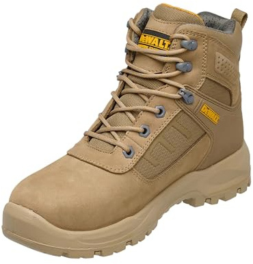DEWALT Douglas Men's Safety Boots, Waterproof, Steel Toe Cap, Heat Resistant, Steel Midsole, Stone, UK11 (EU45)
