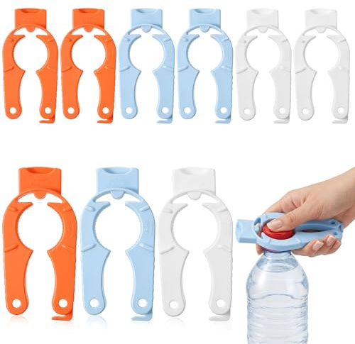 9 Pack Plastic Bottle Cap Opener 3-in-1 Multi-Purpose Gripper Easy-Grip Soda Can Openers Water Bottle Openers Jar Opener Tool for Home Kitchen Camping Outdoor Weak Hands Seniors Elderly
