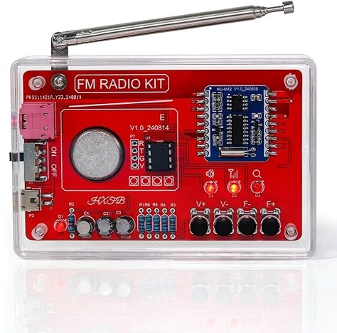 Elektronik Bausatz Löten DIY Elektronische Kits FM Radio Bausatz mit Digitalanzeige und Lademodul 87-108MHz Radio für Anfänger Schüler und STEM Ausbildung Löten Lernen und Schulelektronik Ausbildung