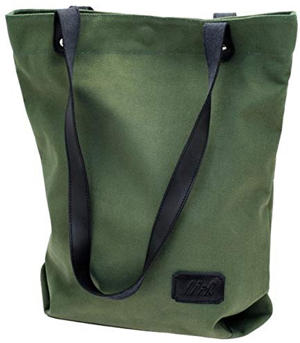 Liix Kannwas stylische Mehrzwecktasche und Gepäckträgetasche mit elegant versteckten Haken mit 10 Liter Volumen - Olivegrün