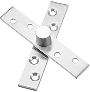 4 conjuntos de bisagras de puerta de acero inoxidable de 360 grados 95 x 18 mm