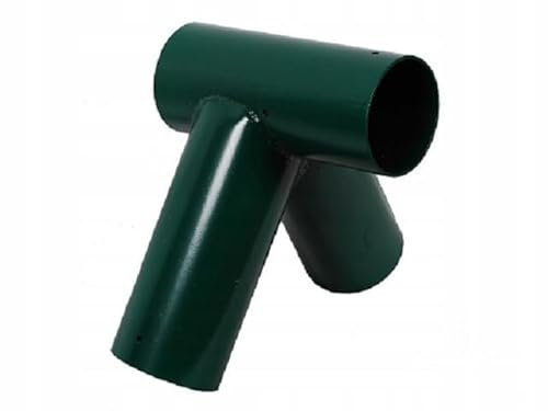 Raccord de balançoire pour bois rond - 100 mm - Pour aire de jeux - Raccord de tuyau à 90 ° - Vert