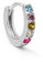 SINGULARU - Einzelner Creolen-Ohrring Cleo M Colors. Sterlingsilber mit Rhodium-Beschichtung. Schmuck für Damen