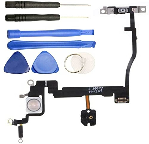 iReplaceParts Power Flex Cable For iPhone 11 Pro Max (6.5) On/Off Power Switch With Bracket Replacement Camera Flash LED With Tool Kit