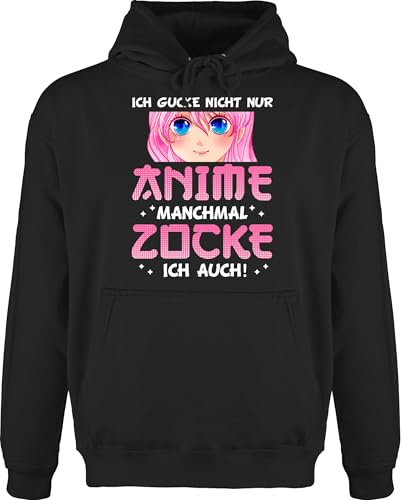 Shirtracer - Hoodie Herren Pullover Männer - Ich gucke Nicht nur Anime manchmal zocke ich auch Junge