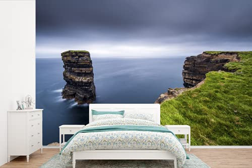 Selbstklebend Tapete Wandpapier Wandaufkleber Fototapete Tapeten Wanddeko 600x400 cm Felsformation Dún Briste in Irland