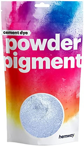 Hemway Cement Dye Powder Pigment Concrete Color Render Mortar Pointing Powdered Brick Toner Plaster - Metallic Azure Blue - 100g / 3.5oz