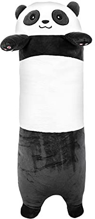 NICEYEA 110CM Panda Plüschtier Katze Panda Plüschtier Schlafkissen Sofakissen Seitenschläfer Kissen Plüsch Puppe Spielzeug Weiches Kissen Plüsch Wurfkissen Geschenke
