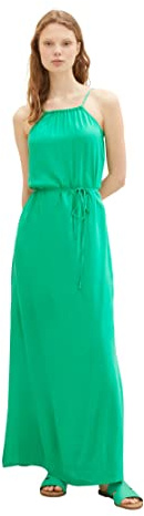 TOM TAILOR Denim Damen Maxikleid mit Bindegürtel
