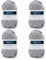 4 Pack 100g Grobes Baumwolle Garn zum Stricken und Häkeln T-Shirt Band Strickgarn Baumwolle Überwurfgarn Weiches Großes Garn Häkelgarn Set für Korb Taschen Decken Hüte Spielzeug Schals Grau