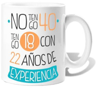 latostadora Taza Divertida para Regalar 40 Años - Tazas de café grandes, graciosas, bonitas para el desayuno - Regalos originales - 325 mL - ref. 5477546