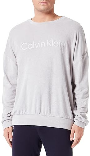 Calvin Klein L/S Sweatshirt 000NM2453E Felpe Pesanti, Grigio (Porpoise), S Uomo