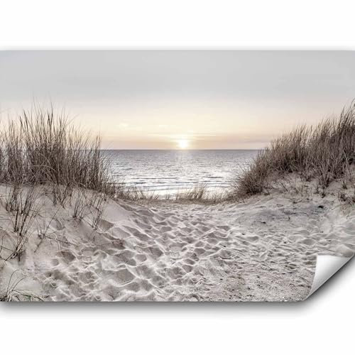 murando Fototapete Premium-Vlies Meer Strand 350x256cm Foto Tapete Schlafzimmer Wohnzimmer Vliestapete XXL Motivtapeten Bildtapete 3d Effekt Wand Dekoration Weg Natur Landschaft Sonnenuntergang