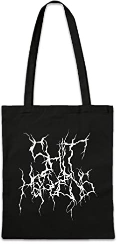 Urban Backwoods Shit Happens Blackmetal Typo Hipster Bag Beutel Stofftasche Einkaufstasche