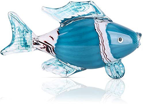 Coastal Decor Glasfiguren Meeresleben Tropische Fische Kristall Tierfiguren Glaskunst Briefbeschwerer Sammlerstücke Büro Luxus Dekor für Bücherregale Beistelltisch Kaminsims Kamin Küche