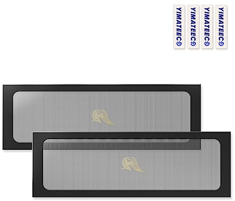 YIMATEECO Filtro Antipolvere PC 360mm Magnetico Filtro per ventola computer Griglia a Rete Ventola di Raffreddamento PVC per Computer Case(PVC Gentiluomo, 120 * 360 mm, 2 Pezzi, Nero)