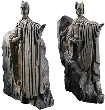 Serre-Livres Le Seigneur des Anneaux Hobbit, Lot de 2 Serre-Livres en Résine, The Gates of Gondor Argonath Statue, Bouchon De Livre pour Décor De Maison Bureau étagères