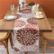 Tischläufer Frühling Leinen Tischwäsche Modern Braun und Grau Blumen Boho Tischdeko 40 x 140cm Tischläufer Bauernhaus Tischplatte für Küche Esstisch Party Bankett Hochzeit Couchtisch Biertisch Draußen
