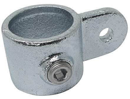 SO-TOOLS® Temperguss Stellring mit Öse für 42,4 mm Rohr zur Abspannung oder Gelenkaufnahme