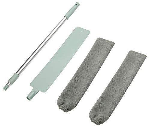 Spolverino Rotante Senza Fili della Spazzola telescopica Spazzola Rimovibile in Microfibra Prodotti per la Lavabili Scopa Panni Cattura Polvere (Grey-b, One Size)