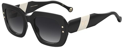 Carolina Herrera Her 0186/s 80S/9O BLACK WHITE Sunglasses Women Acetate, Standard, 52