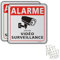 Panneau Alarme Video Surveillance Panneau Camera Surveillance 15x15cm Métal en Aluminium Brossé et Résistant aux UV(2)