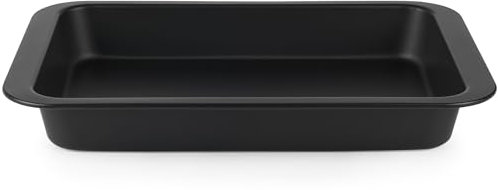 Salter Bakes Roasting Tin – 36 cm Non-Stick Roaster Tray, Deep Baking Pan Cake Mould, Oven Safe Up to 220°C, PFOA-Free, Roast Meat & Vegetables, Bake Traybakes/Pies/Pastries, Black