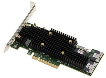 KALEA-INFORMATIQUE PCIe 4.0 Trimode SAS SATA und NVMe Controller-Karte, 24G, 24 Ports - ORIGINAL LSI 9600-24i.