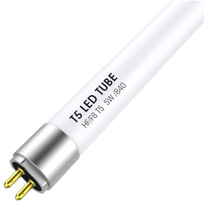 IHYCTV LED TUBE T5 SHORT 288 mm, Mini LED Röhre, 5W, 685 lm, 4000K, G5 Sockel, Nachrüstung Ersatz klassischer 8W T5 Lampen für EVG, Niederspannung, 840 Neutralweiß Licht, 1-Pack
