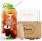 Psukhai A-Z 26 Initial Personalised Birthday Gifts for Women Girlfriend Best Friend Her Mum Sister Friendship Teacher Valentines Christmas Gifts for Dad Him Men, Iced Coffee Cup Gift with Lids Straws