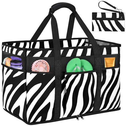 LUROON Strandtasche XXL Familie mit Reißverschluss, Badetasche Große Damen Faltbare Badetasche XXL Familie Leicht Beach Bag Schwimmbadtasche für Strand Pool Picknick Reisen 50 * 35 * 20cm