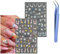 4 Sheets Flower Nail Art Stickers Decals Self-Adhesive Floral Summer Leaves Nail Supplies Nail Art Design 5D Daisy Flower Nail Art Stickers with Tweezer (Flower-4sheets)